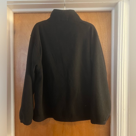 UltraClub Men’s Iceberg Fleece Black Full Zip Up Jacket - Picture 3 of 5